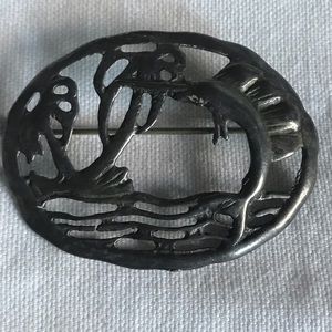 Art nouveau sterling brooch